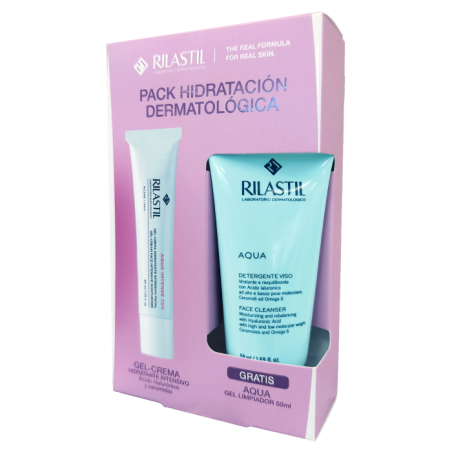 RILASTIL AQUA INTENSE 72H GEL CREMA 40 ML + REGALO AQUA GEL LIMPIADOR 100 ML