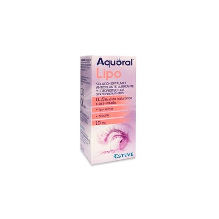 Esteve AQUORAL LIPO - Gotas Oftálmicas Lubricantes con Ácido Hialurónico - Protección Antioxidante