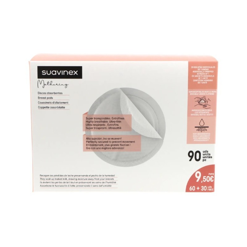 SUAVINEX DISCOS ABSORBENTES PROTEGESENOS NATURE 60+30 UDS