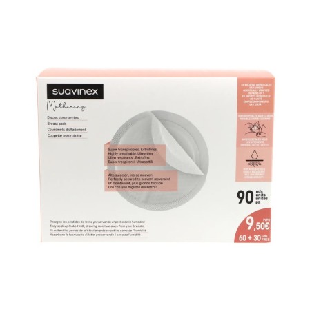 SUAVINEX DISCOS ABSORBENTES PROTEGESENOS NATURE 60+30 UDS