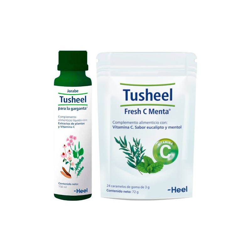 HEEL TUSHEEL JARABE 150 ML + TUSHEEL FRESH C MENTA CARAMELOS