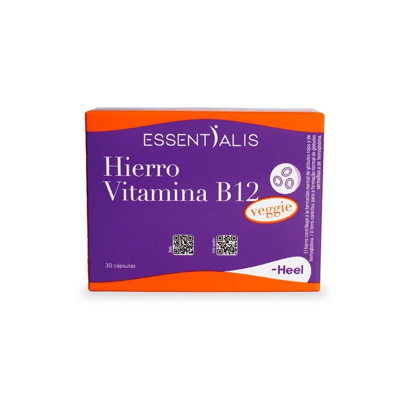 HEEL ESSENTIALIS HIERRO VITAMINA B12 VEGGIE 30 CAPSULAS