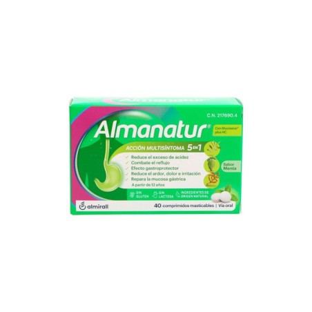 ALMANATUR 40 COMPRIMIDOS MASTICABLES SABOR MENTA