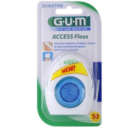 GUM IMPLANT FLOSS SIN CERA SEDA DENTAL IMPLANTES