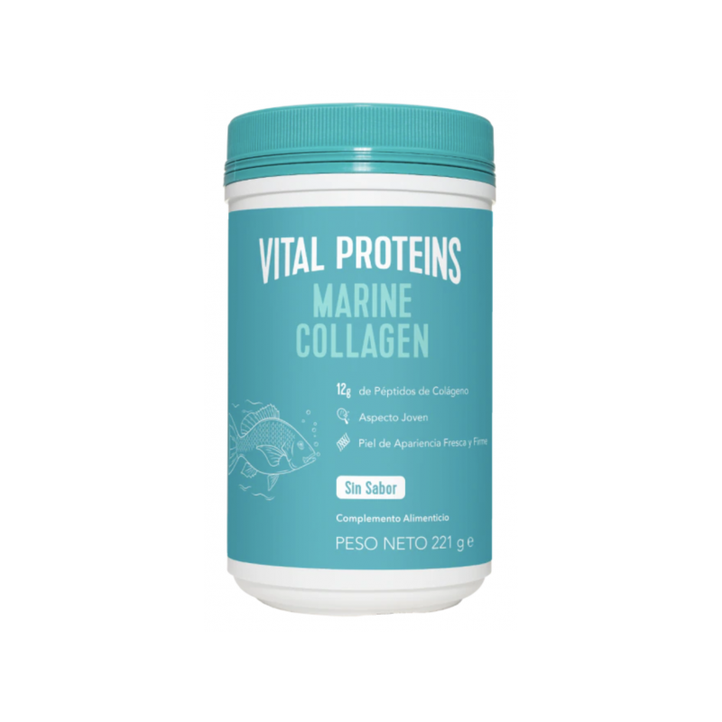 Nestlé VITAL PROTEINS - Colágeno Marino 221g - Suplemento Alimenticio - Cabello Piel Uñas Articulaciones - Pescetarianos