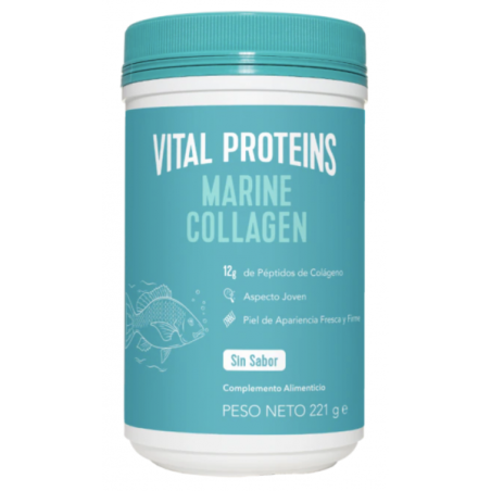 Nestlé VITAL PROTEINS - Colágeno Marino 221g - Suplemento Alimenticio - Cabello Piel Uñas Articulaciones - Pescetarianos