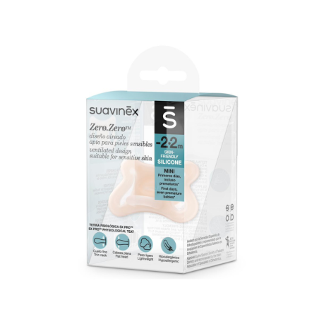 SUAVINEX CHUPETE SILICONA FISIOLOGICO SX PRO ZERO-ZERO -2 MESES
