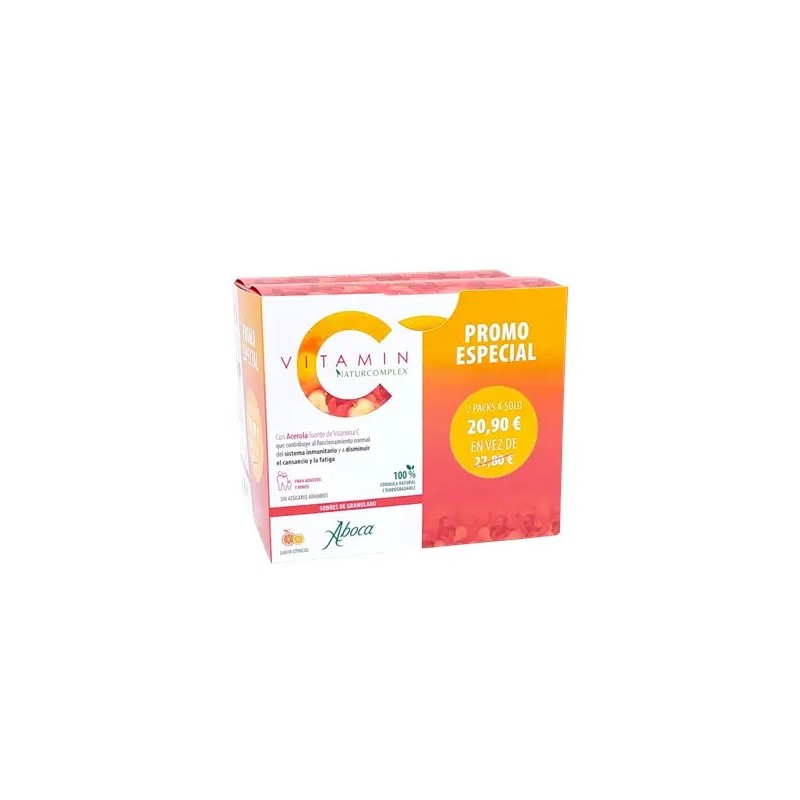 ABOCA VITAMIN C NATURCOMPLEX DUPLO 2 X 20 SOBRES PROMO ESPECIAL