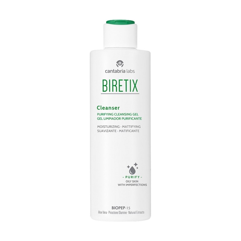 BIRETIX Limpiador Facial Gel 200 Ml - Control de Piel Grasa - Limpieza Profunda - Cantabria Labs