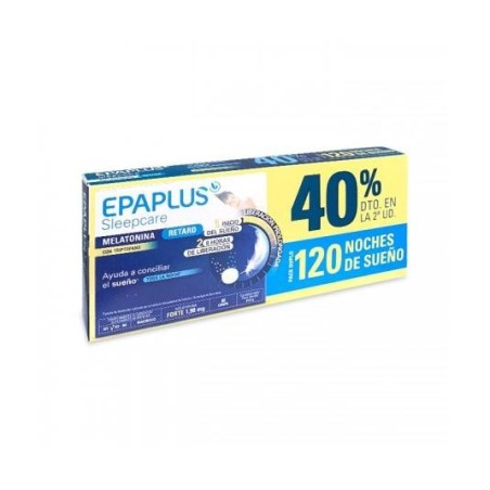 EPAPLUS SLEEPCARE MELATONINA RETARD FORTE 60 COMP PACK DUPLO 40% 2ªUND