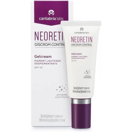 Emulsión Cantabria Labs NEORETIN DISCROM CONTROL GEL CREMA 40 ML - Atenuación de Manchas | Protección Solar | Rápida Absorción