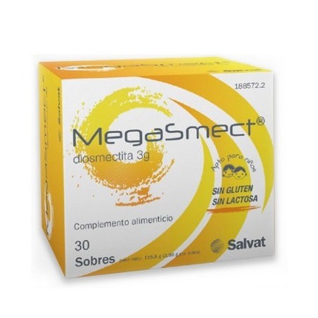 Salvat MEGASMECT 30 SOBRES - Complemento Alimenticio con Diosmectita - Acción Rápida