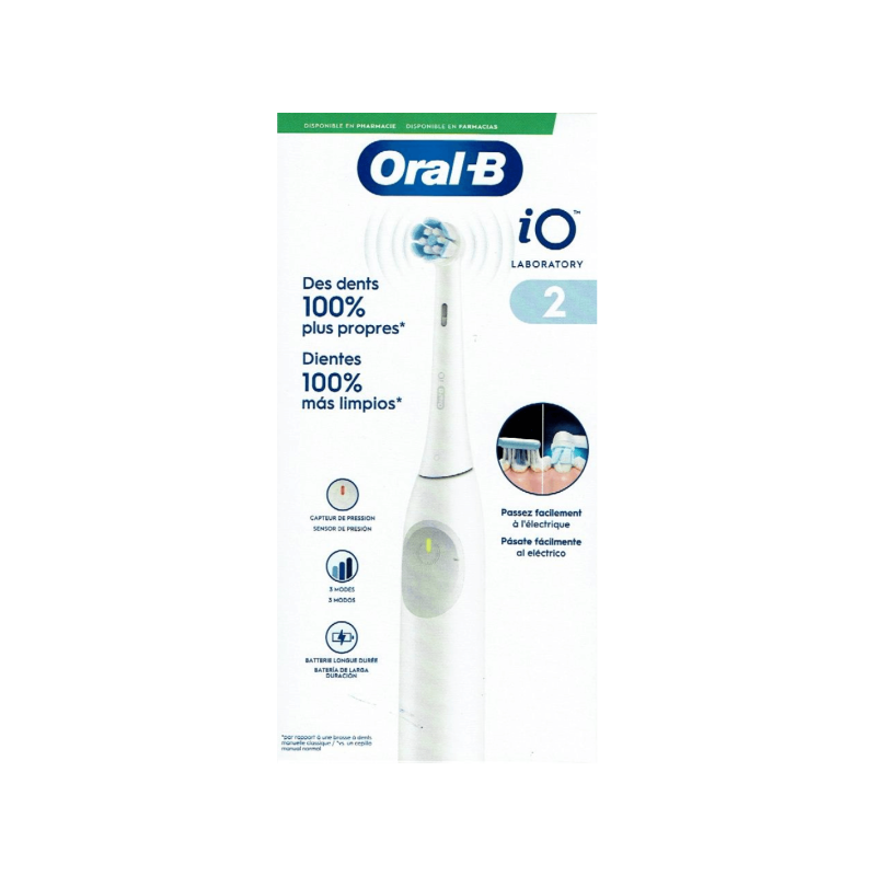 CEPILLO DENTAL ELECTRICO ORAL-B IO2 LABORATORY + 1 CABEZAL INTERDENTAL + 2 RECAMBIOS ULTIMATE CLEAN