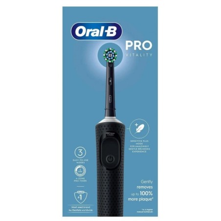 ORAL-B CEPILLO DENTAL ELECTRICO RECARGABLE VITALITY PRO + 2 RECAMBIOS COLOR NEGRO