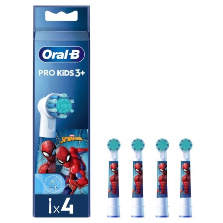 ORAL-B RECAMBIOS CEPILLO ELECTRICO 4 CABEZALES SUAVE PRO KIDS 3+ SPIDERMAN