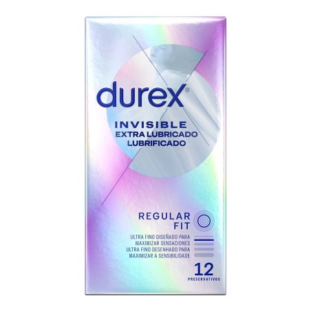 DUREX INVISIBLE EXTRA FINO EXTRA LUBRICADO 12 UNID