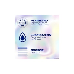 DUREX INVISIBLE EXTRA FINO EXTRA LUBRICADO 12 UNID