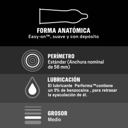 DUREX PRESERVATIVOS PERFORMA PLACER PROLONGADO 12 UNIDADES