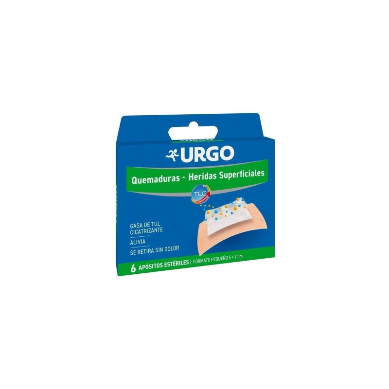 URGO QUEMADURAS HERIDAS SUPERFICIALES PEQUEÑO 6 U