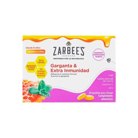 ZARBEES PASTILLAS MIEL GARGANTA & EXTRA INMUNIDAD 24 UNID