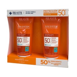 RILASTIL SUN SYSTEM LOCION VELVET SPF50+ 2 X 200 ML DUPLO 2ª UND 50% DTO