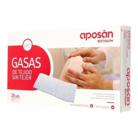 APOSAN GASA ESTERIL TEJIDO SIN TEJER COMPRESAS 10 CM X 20 CM 20 GASAS