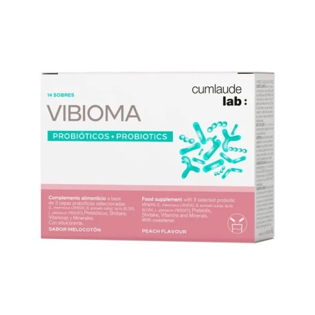 CUMLAUDE LAB: VIBIOMA PROBIÓTICOS 14 SOBRES SABOR MELOCOTÓN