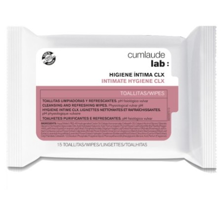 CUMLAUDE LAB: HIGIENE INTIMA CLX TOALLITAS 15 UNIDADES