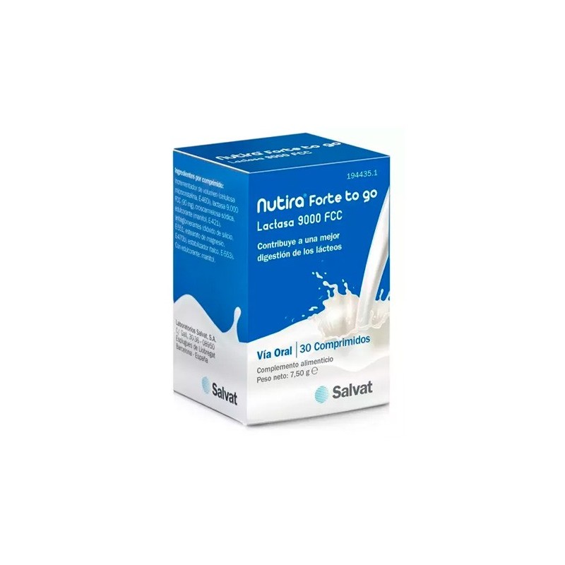 Salvat NUTIRA FORTE TO GO 30 COMPRIMIDOS - Mejora Digestión Lácteos