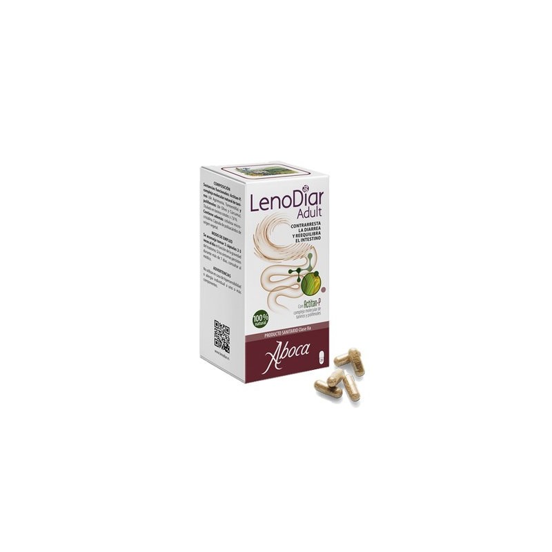 Lenodiar Adult 20 Caps - Tratamiento Natural para Diarrea Aguda - ABOCA