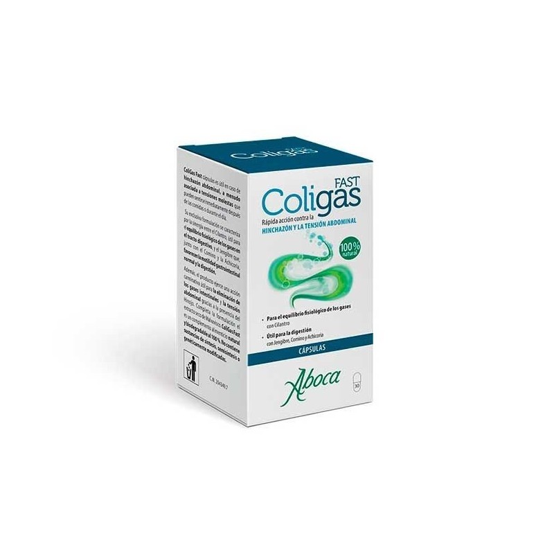 Coligas Fast 30 Caps - Alivio Rápido para una Digestión Saludable - Aboca