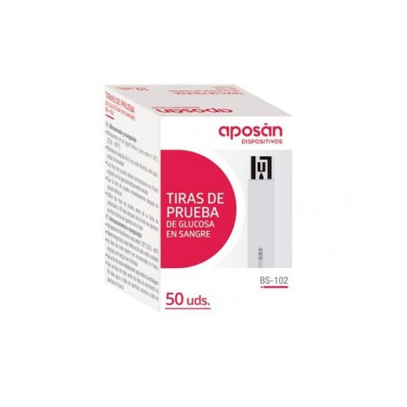 APOSAN TIRAS REACTIVAS GLUCEMIA 50 U