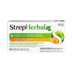Reckitt Benckiser STREPHERBAL PASTILLAS PARA CHUPAR SABOR PROPOLIS MELISA MIEL 16 UNIDADES