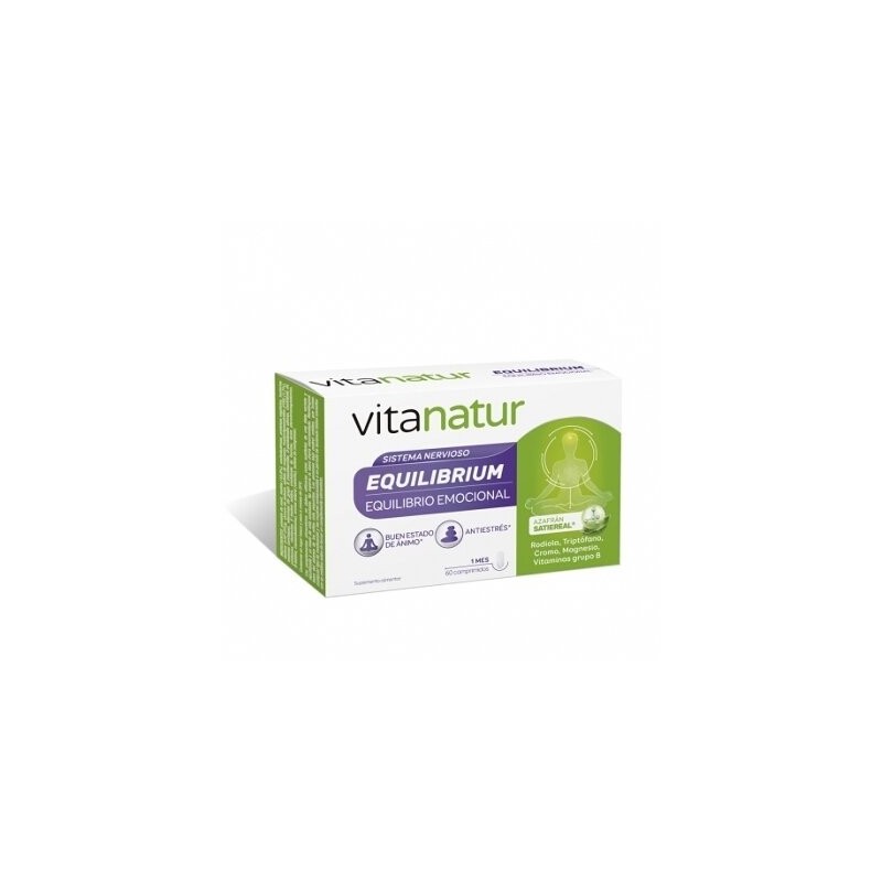 Faes Farma VITANATUR EQUILIBRIUM 60 COMPRIMIDOS - Extracto de Azafrán - Rodiola - Triptófano - Cromo - Vitaminas B - Magnesio