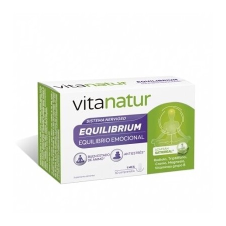 Faes Farma VITANATUR EQUILIBRIUM 60 COMPRIMIDOS - Extracto de Azafrán - Rodiola - Triptófano - Cromo - Vitaminas B - Magnesio