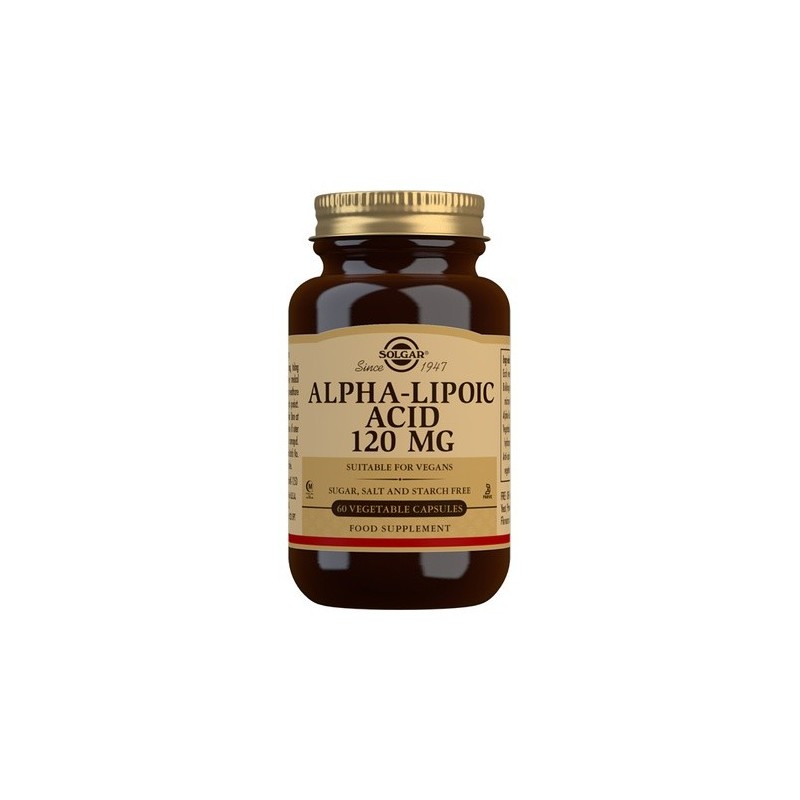 Nestlé SOLGAR ACIDO ALFA LIPOICO 120 MG 60 CAPS - Potente Antioxidante