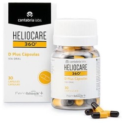 Cantabria Labs - HELIOCARE 360º D PLUS 30 CAPS - Incrementa Resistencia Al Sol - Previene Fotoenvejecimiento y Manchas
