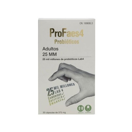 Probiótico Faes PROFAES4 para Adultos 25 MM (Milmillones) - Acción Inmunitaria - 30 Cápsulas Diarias