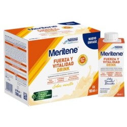 Nestlé - Meritene Fuerza y Vitalidad Bebida Vainilla - 6 Unidades X 180 Ml