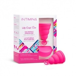 Copa Menstrual Intimina Lily Cup One - Protección Hasta 12 Horas - Grado Médico - Cómoda y Fácil de Usar - Reutilizable y Respetuosa con el Medioambiente - Sin BPA Ni Ftalatos