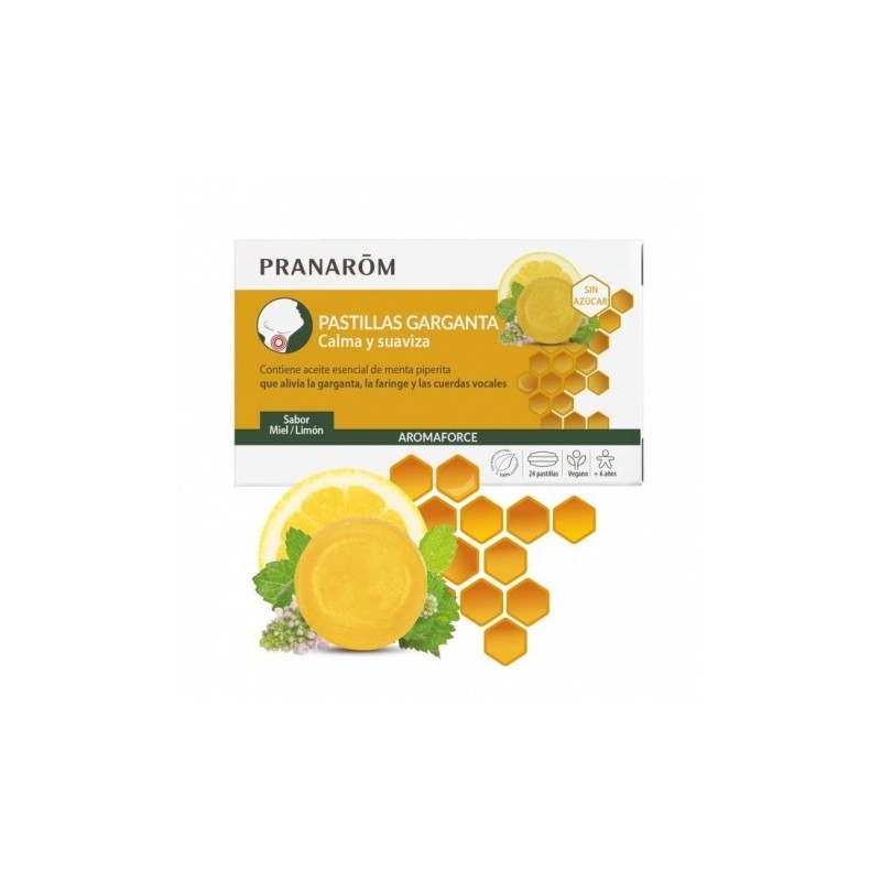 Pranarôm AROMAFORCE Pastillas Garganta Miel 24 Unidades - Alivio Garganta
