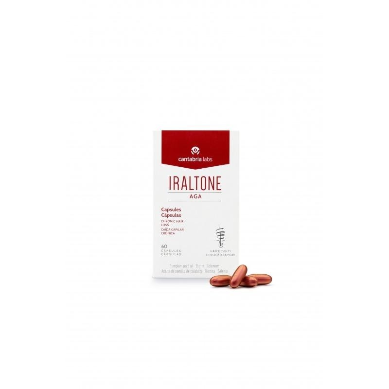 Complemento Dietético Cantabria Labs IRALTONE AGA 60 CAPS para Fortalecer Cabello y Uñas - Rico en Antioxidantes