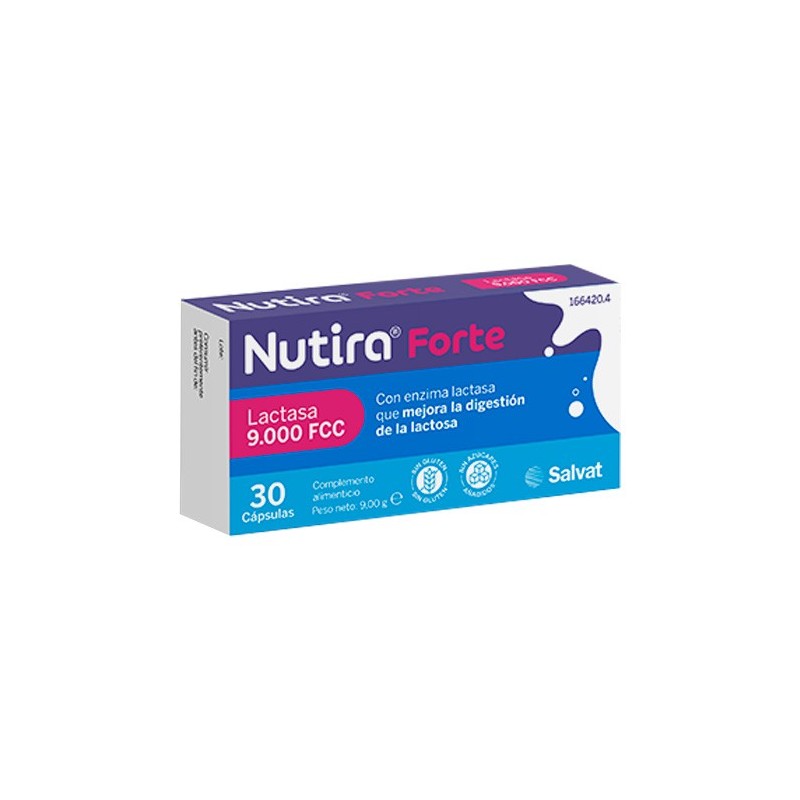 Salvat Nutira Forte 30 Caps - Complemento Alimenticio para Mejorar la Digestión de Lácteos
