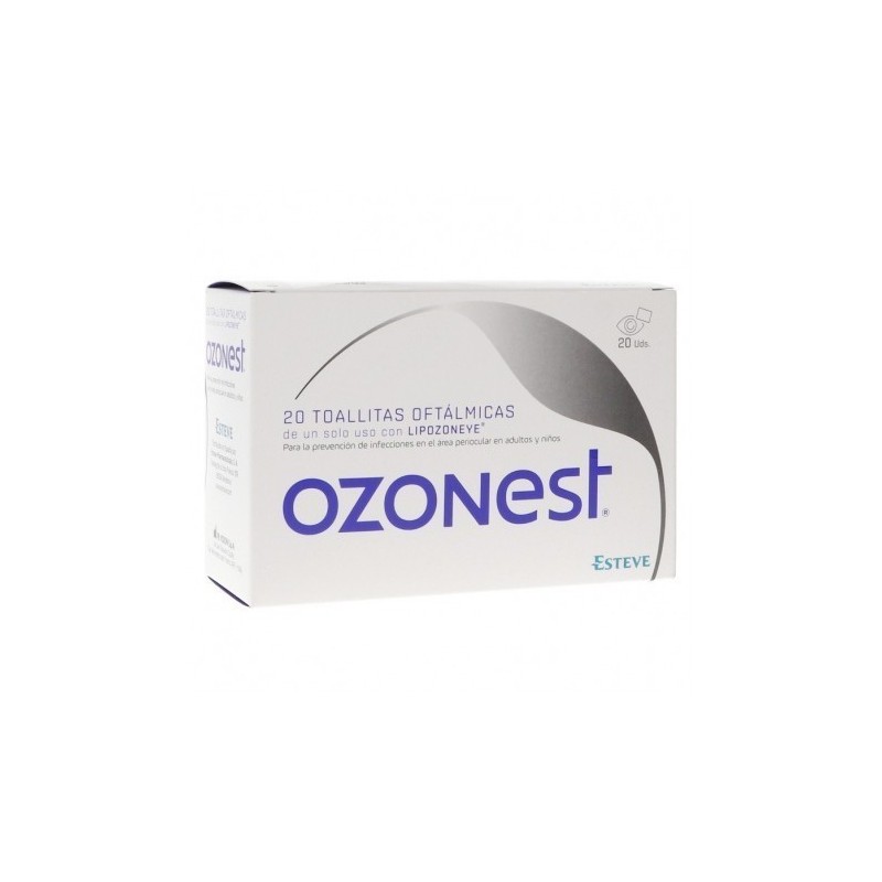 Esteve OZONEST 20 TOALLITAS OFTALMICAS - Alivio Nocturno para Bebés - Infusión de Tila, Melisa y Azahar