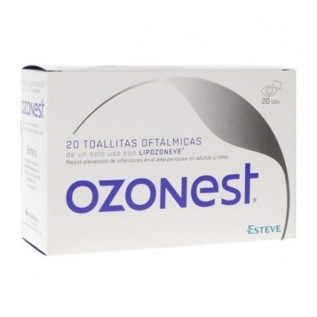 Esteve OZONEST 20 TOALLITAS OFTALMICAS - Alivio Nocturno para Bebés - Infusión de Tila, Melisa y Azahar