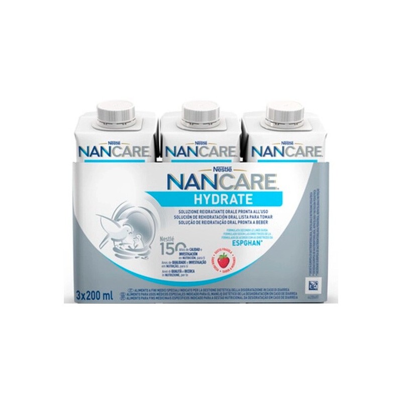 Nestlé NAN CARE HYDRATE SABOR FRESA 3 X 200 ML