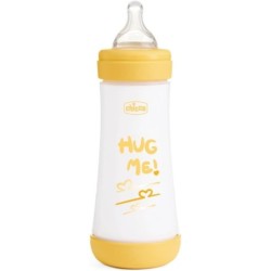 CHICCO BIBERON SILICONA PERFECT5 AMARILLO 4M+ FLUJO RAPIDO 300 ML