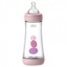CHICCO BIBERON SILICONA PERFECT5 ROSA 4M+ FLUJO RAPIDO 300 ML