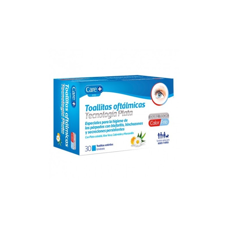 STADA CARE+ TOALLITAS OFTALMICAS TECNOLOGIA PLATA 30 UND