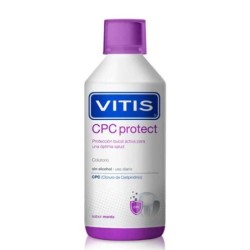 Dentaid VITIS COLUTORIO CPC PROTECT 500 ML - Reduce Placa Dental - Protección Bucal Activa - Envase Reciclable